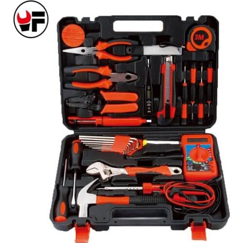 35 Pcs/Set Multifunctional Electrician Hand Tool Kit Saw Screwdriver Hammer Tape Measure Wrench Plier Car Repair Hot Sale DN155