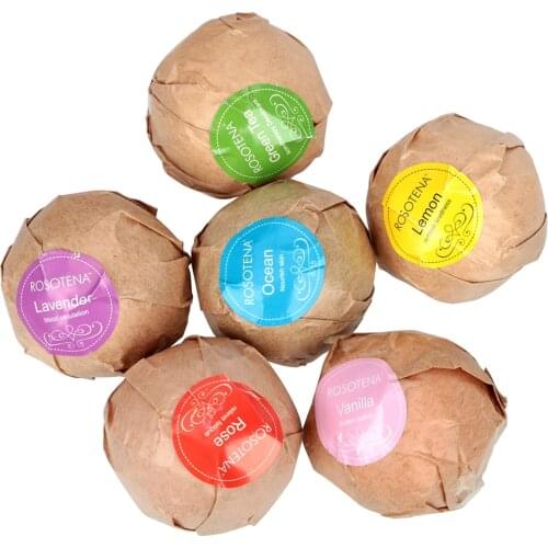 6 piece/Box Body Oil Moisturizing Bath Ball Relieve Fatigue Natural Bubble Bath Salt Ball Bath Salt Bombs