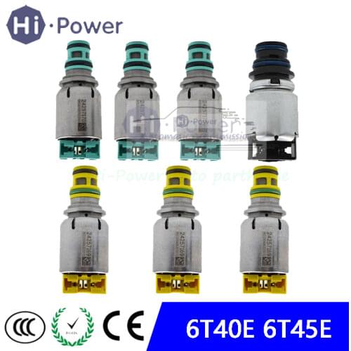 7PCS OEM 6T40E 6T40 6T45 6T50 6T45E Auto Transmission Solenoids Kit for Chevrolet Malibu Cruze Equinox Buick Regal LaCrosse Saab