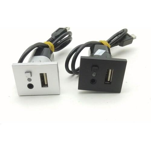 SKTOO Car Accessories Aux Usb Interfaces Button With Mini USB Cable For Ford Focus Cd Dvd Players Usb Aux