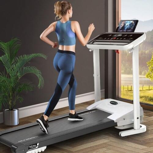 White Home Bluetooth Speaker Folding Silent Fitness Equipment Multifunctional Motorized Treadmill