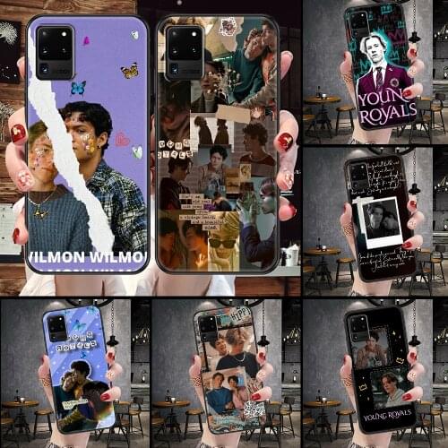 Young Royals Simon and Wilhelm Phone case For Samsung Galaxy Note 4 8 9 10 20 S8 S9 S10 S10E S20 Plus UITRA Ultra black luxury