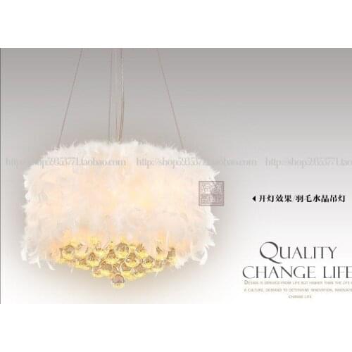 30-60 cm diameter color feather NEW FREE SHIPPING light K9 crystal ball and Pendant Lights bead crystal curtain PENDANT lampsCL