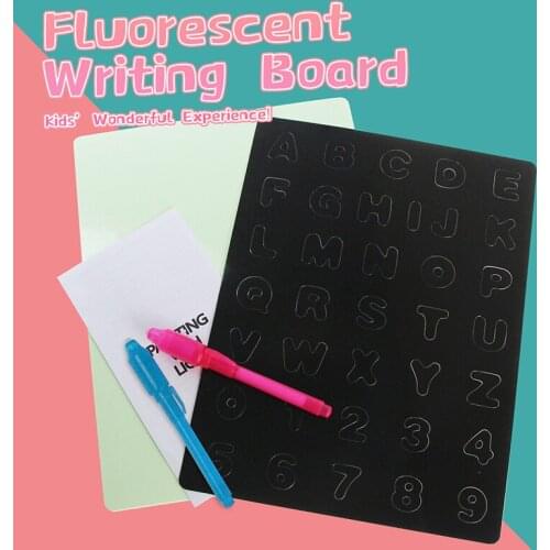 A3/A4/A5 Drawing Board Set with Light in Dark in English Letter Noctilucent Writing Pad Early Educational Toys Gift for Children