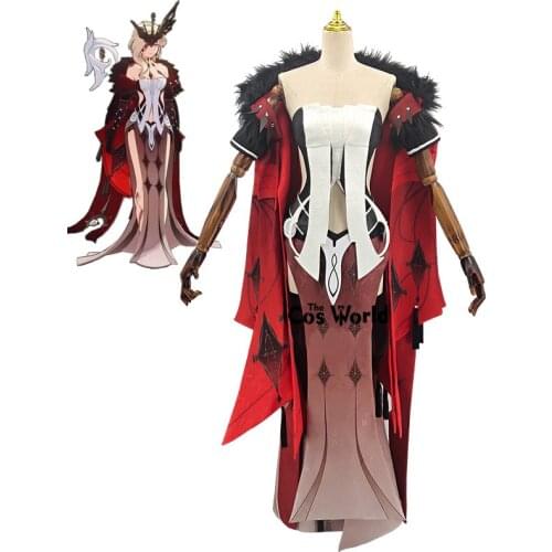 Genshin Impact The Fair Lady Signora Cloak Dress Outfit Games Cosplay Costumes
