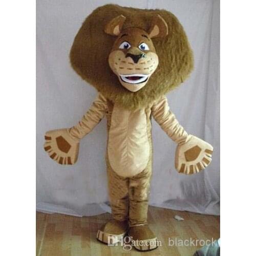 Hot sale Cute Adult Madagascar Lion Alex Mascot Costume Animal Mascot adult Costume