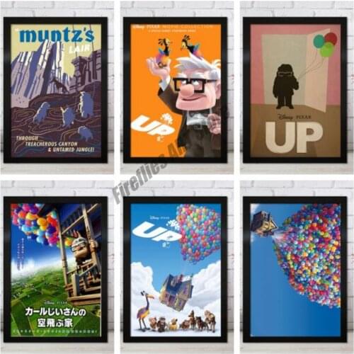 Disney Anime Canvas Painting Flying House Around Pixar Wall Art Nordic Posters and Prints Home Decor Pictures Room Decoration
