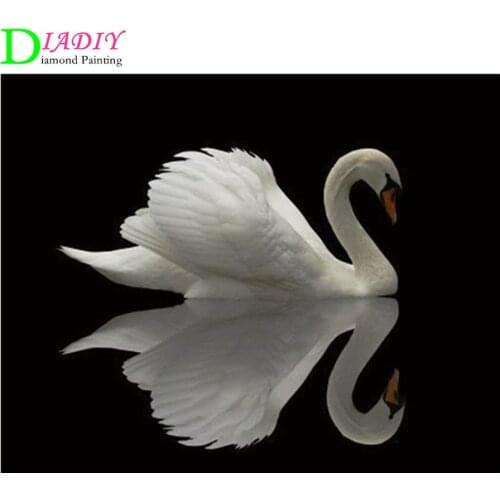 Diamond Embroidery Swan Pictures Of Rhinestones Diamond Mosaic Animals Diamond Painting Full Square Drill Wall Decor