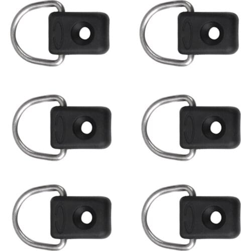 Lot 6 Kayak Inflatable Boat Shock Cord Deck Rigging D Rings Mounting Hardware