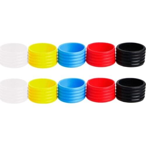 New 10 Pcs Tennis Racket HandleS Silicone Ring Tennis Racket Grip Use Various Colors