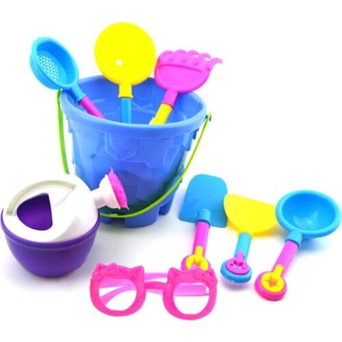 New 9PCS/Set Random Color Kids Sand Beach Toys Castle Bucket Spade Shovel Water Tools Set Kids Toys Birthday Gift