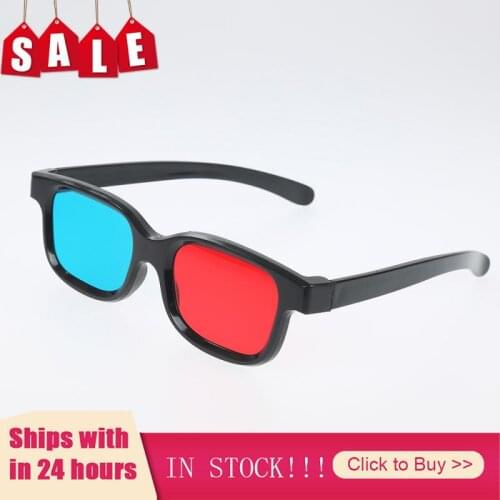 New 1x Black Frame Red Blue 3D Glasses Black Frame For Dimensional Anaglyph TV Movie DVD Game Video Offers A Sense Of Reality