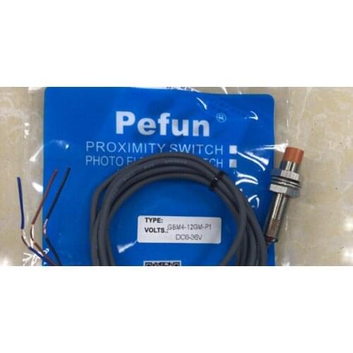 Genuine waterproof induction switch, inductive proximity switch GBM4-12GM-P1 pefun