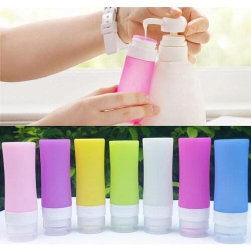 Portable Refillable Silicone Bottle Traveler Lotion Bath Shampoo Storage Containers