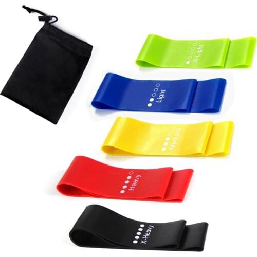 Five Level Elastic Bodybuilding Latex Band Exercise Loop Workout Resistance Bands
