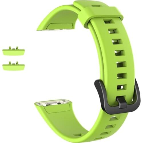 Pure Color Sports Strap For Huawei Honor Band 6 Silicone Watchbands Classic Pin Buckle Adjustable Wrist Band Replace Accessories