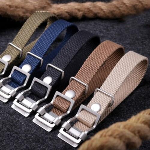 20mm 22mm New Design Nato Strap Canvas Watch Band Texture Wristband Green Khaki Replacement Strap For Man Watchband