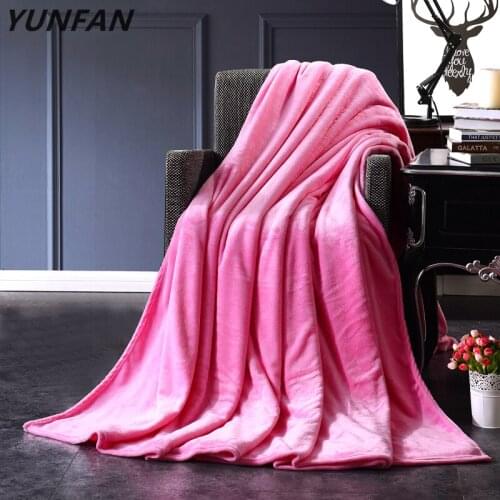 Pink Fleece Blanket For Sofa Multi-Size Warm Upgraded Flannel Blanket On Bed Soft Throw Blanket Solid Color Bedspread For Bed