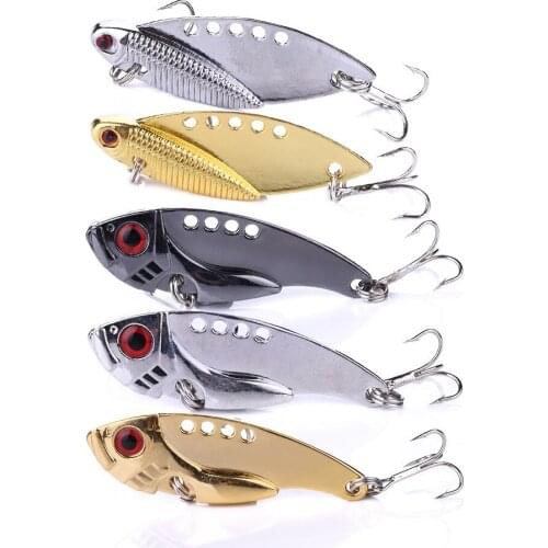 5pcs/set 11g/5.5cm Winter Fishing Tackle 2021 Metal VIB Lure Crankbait Loud Rattling Vibration Wobbler For Pike Perch Baits
