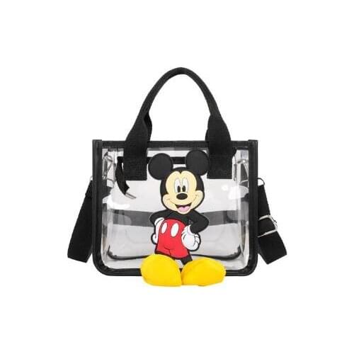 Disney Mickey Mouse girl children small square shoulder messenger mini bag handbag kids transparent handbag Parent child bag