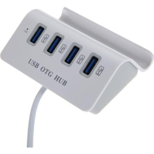 High Quality Micro USB 2.0 OTG HUB Splitter USB OTG HUB 4 Ports USB 2.0 Adapter for Tablet Dock Mobile Phone Hold Multi-function