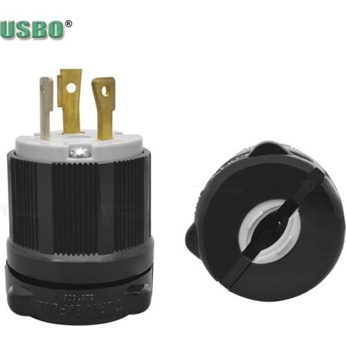 High Power American 250V 30A 3p NEMA L5-30P us assembled industrial power converter plug Japan inline wire connector Receptacle