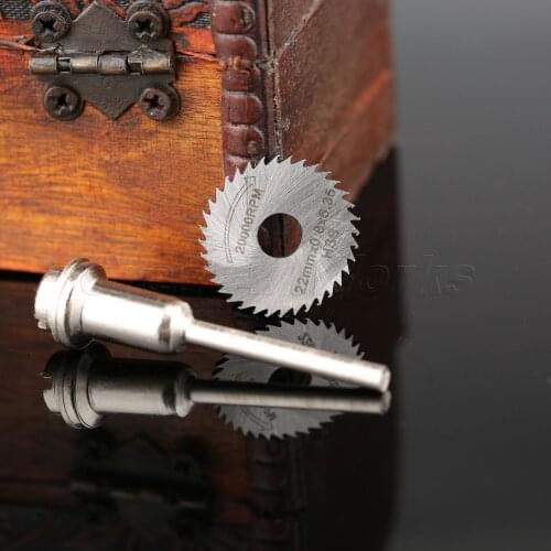 High Speed Steel Rotary Tools Circular Saw Blade Cutter Cutting w/ Mandrel for ABS Wood Plastic Cutter Cut Off Wheel Disc 22MM