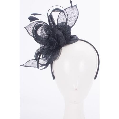 Womens Kentucky Derby Sinamay Fascinators Wedding Church Racing Hats Headband Headpiece T469