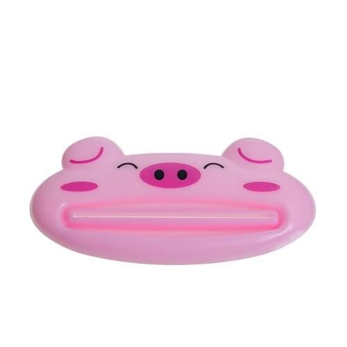 1 PC Plastic Cartoon Toothpaste Dispenser Cleanser Squeezer Extruder Bathroom Accessories Piggy / Frog / Bear / Panda 9x4.1cm