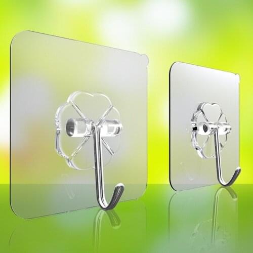 10PCS Hooks Transparent Strong Self Adhesive Door Wall Hangers Hooks Suction Heavy Load Rack Cup Sucker for Kitchen Bathroom