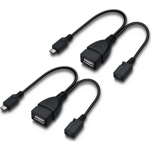 Iplay Micro USB to USB Port Adapter (OTG Cable + Power Cable) for Streaming Sticks, Media Devices, Android Phone Tablet - 2