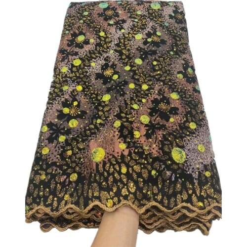African Lace Fabric 2021 High Quality Lace Velvet French Net Embroidery Sequins Tulle Lace Fabric For Wedding Dress xh66-472