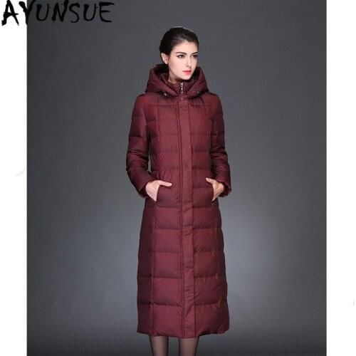 AYUNSUE Womens Down Jacket Winter Jacket Women Korean Long Jackets Down Coat Female Warm Parka Plus Size Chaqueta Mujer MY3896
