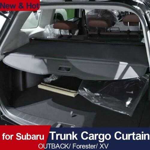 Rear Trunk Cargo Cover For Subaru Forester XV OUTBACK Screen Shade PU Leather Curtain Security Shield Covers Car Accessories