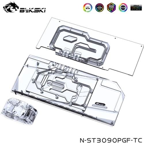 Bykski Front Back Plate Water Block For ZOTAC Geforce RTX 3090 24G6X,3080 10G6X, PGF OC VRAM Cooler,N-ST3090PGF-TC