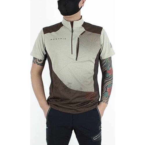 Quick dry short sleeve slim hiking tshirt elastic Men MTB Bicycle cycling Jerseys Maillot Ropa Ciclismo breathable t-shirt