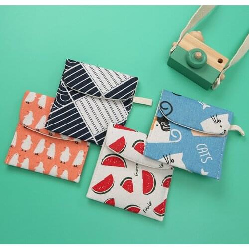 Women Girl Sanitary Pad Pouch Napkin Towel Storage Bag Credit Card Holder Coin Purse Cosmetics Headphone Case Sanitary Pouch