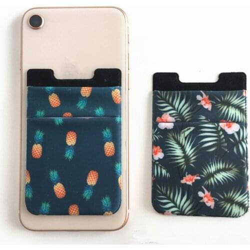 ETya 1PCS Adhesive Sticker Back Cover Credit Card Holder Bag Case Pouch For Cell Phone Women Men ID Bus Card Key Wallet Purse