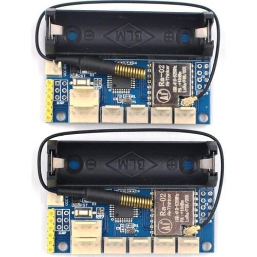 Top Deals 2PCS Ra-02 LoRa Radio Node V2.0 433MHz SX1278 Wireless Module IPEX Interface for Arduino ATmega328P 3.7 Battery Holder