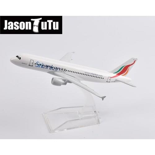 JASON TUTU 16cm Sri Lankan Airbus A320 Airplane Model Plane Model Aircraft Diecast Metal 1/400 Scale Planes Dropshipping