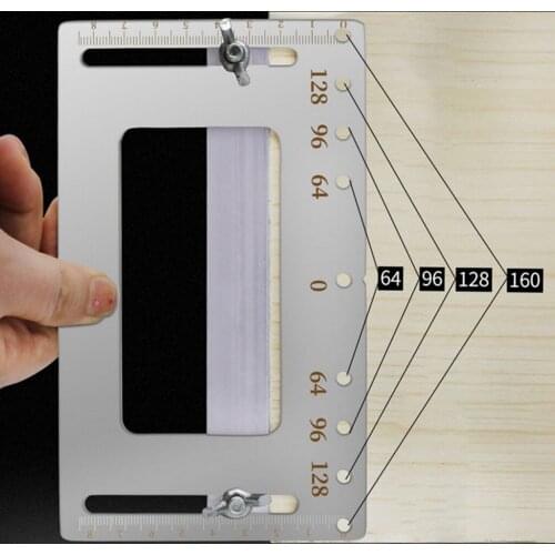 Drill Guide Punch Locator Woodworking Hole Cabinet Hardware Jig Drawer Tool