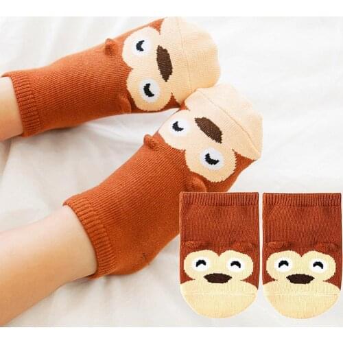 8Pair Cartoon Animals Boat Sock Cotton Baby Funny Cotton Anti-Slip Sock Kid Supplies for Household Children Decoration