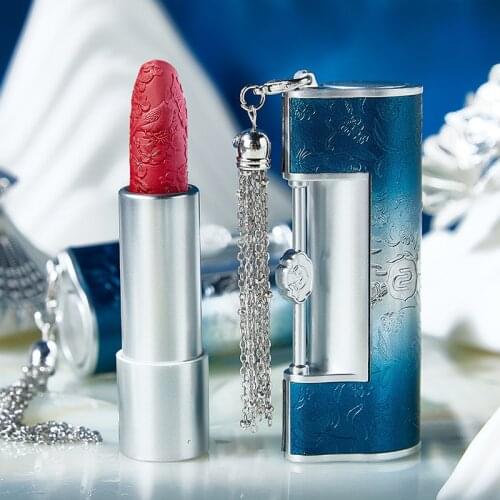 New Carved Miao Silver Makeup Xizi Lipstick Concentric Ruyi Lock Moisturizing Waterproof maquillaje No Fading makeup set