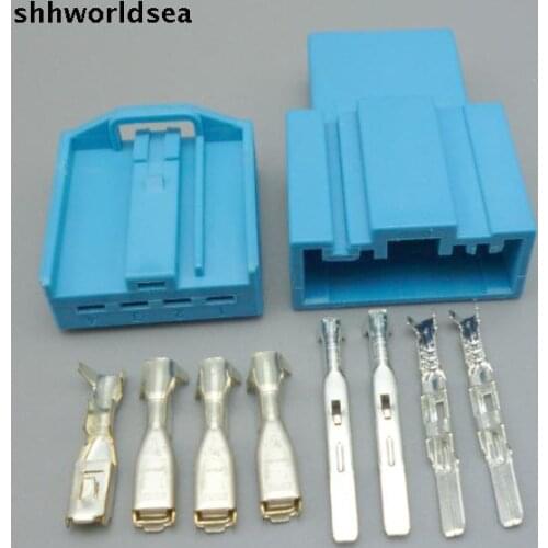 Shhworldsea 5/30/100 sets 4pin 2.8mm Auto connector,Car Speaker plug,Auto Bass plug,Car electric connector for BMW for Porsche