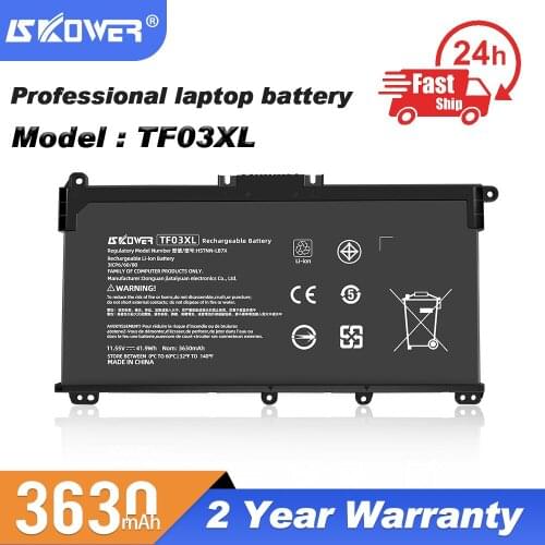 SKOWER 41.9Wh TF03XL laptop Battery For HP Pavilion 14-bf033TX 14-bf038TX 15-CC563ST HSTNN-LB7X TPN-Q188 15-CC 14-BF Series