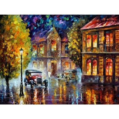 Contemporary art los angeles hand painted knife paintings landscape oil on canvas High quality