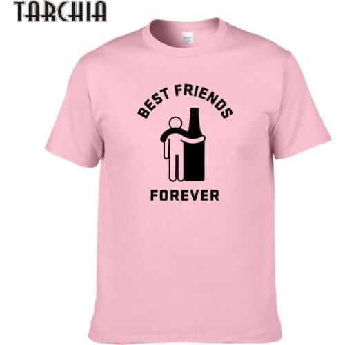 TARCHIA New Arrived Men Short Sleeve Boy Casual Best Friends Forever Homme t-shirt Cotton Tops Tees T Shirt Tee Plus Fashion