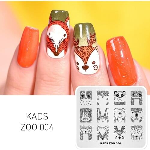 KADS Nail Art Template New 7 Designs Animals&Sea Creatures Pattern Image Template Nail Stamping Plate Nail Art Stencils