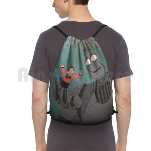 News Of The World Backpack Drawstring Bag Riding Climbing Gym Bag Animation Cartoons Movies Music Vinyl Album Cover Records