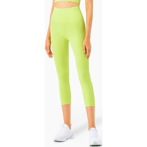 High Quality Soft Yoga Pants Tights Hight Wist Leggings Sports Women Fitness Elastic Training Run Gym Clothing Lulu Activewear